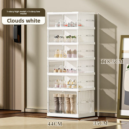 No installation required, foldable and retractable shoe box cabinet