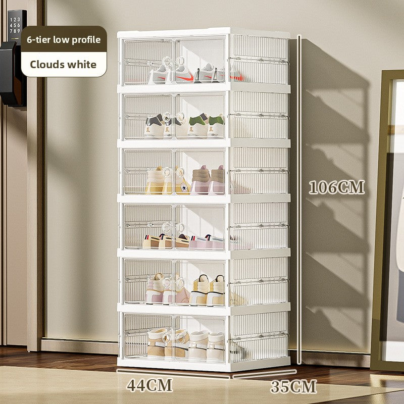 No installation required, foldable and retractable shoe box cabinet