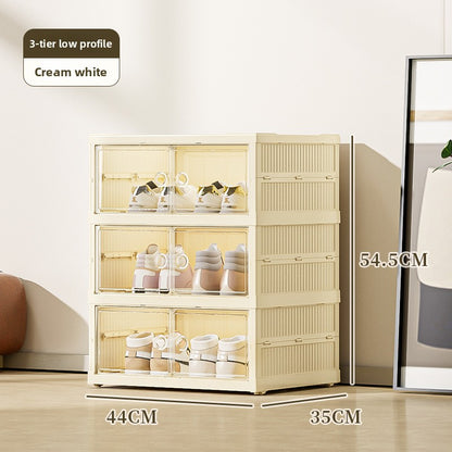 No installation required, foldable and retractable shoe box cabinet