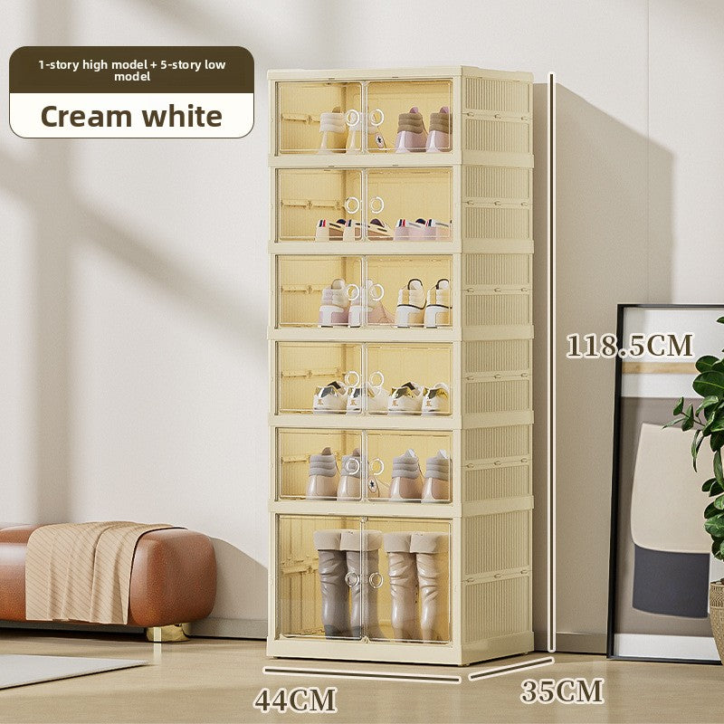 No installation required, foldable and retractable shoe box cabinet