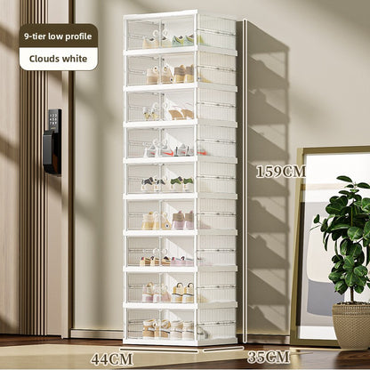 No installation required, foldable and retractable shoe box cabinet