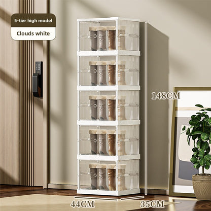No installation required, foldable and retractable shoe box cabinet