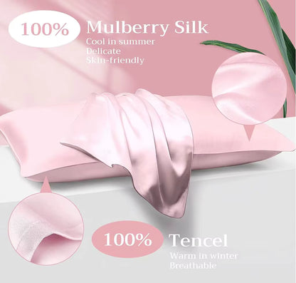 Silk pillow cover