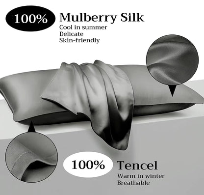 Silk pillow cover
