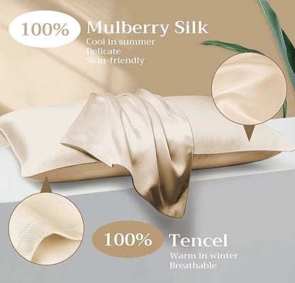 Silk pillow cover