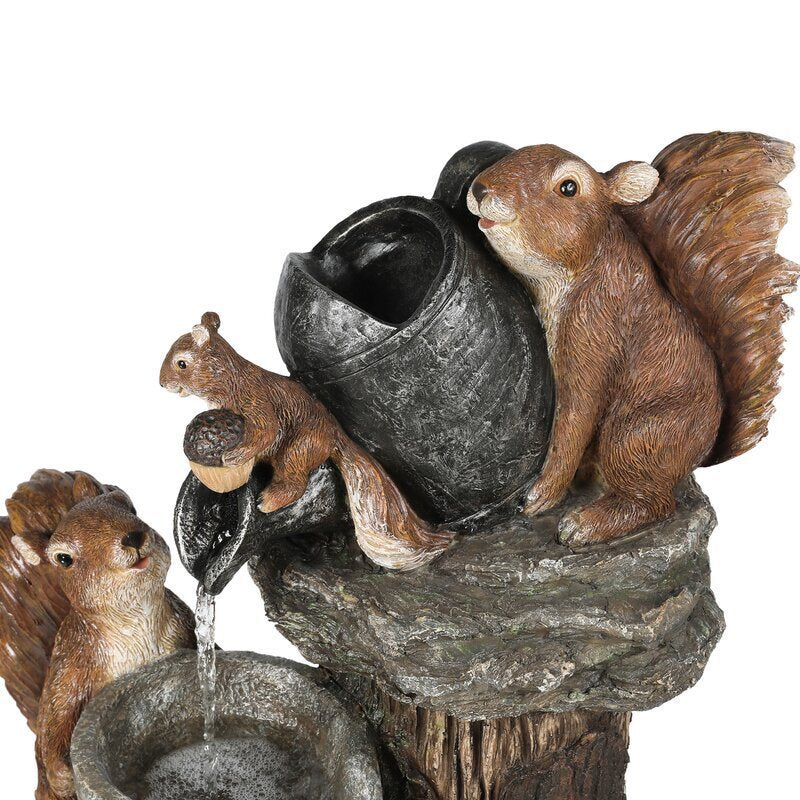 Squirrel Water Feature Garden Ornament