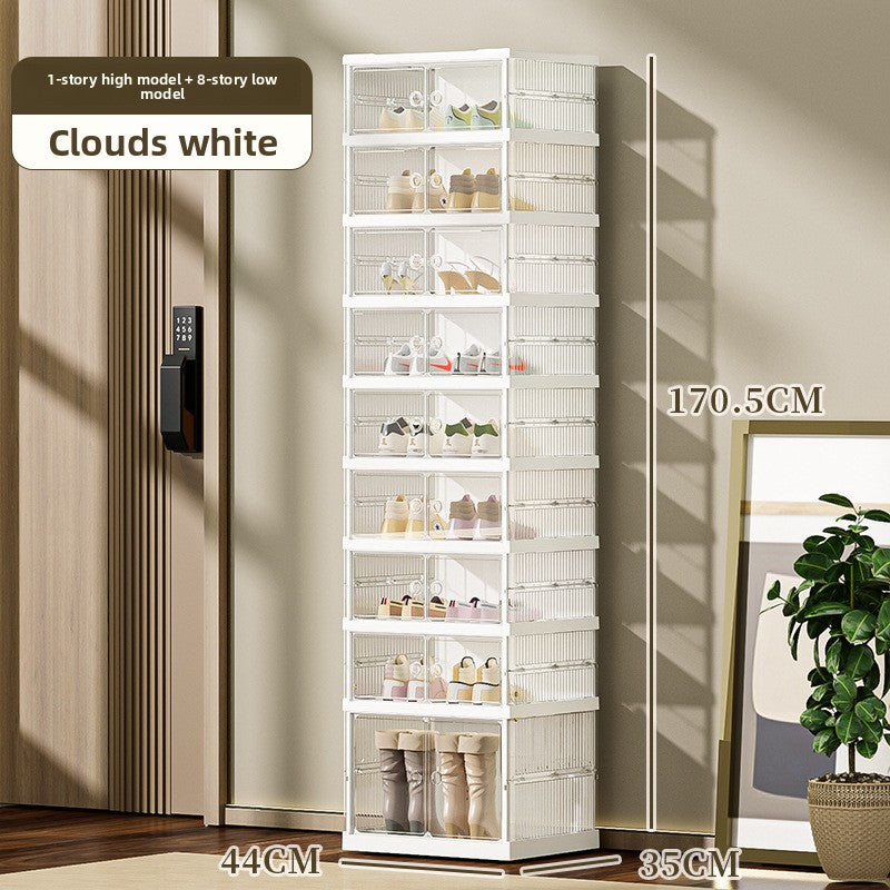 No installation required, foldable and retractable shoe box cabinet