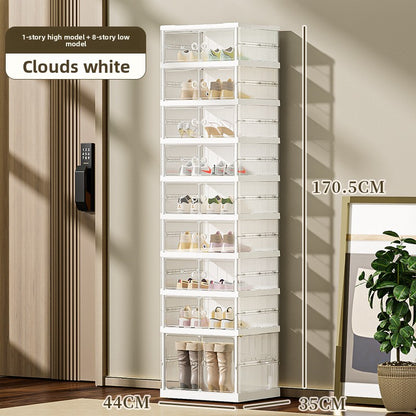 No installation required, foldable and retractable shoe box cabinet