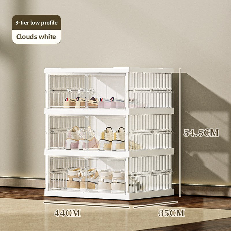 No installation required, foldable and retractable shoe box cabinet