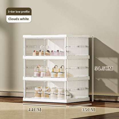 No installation required, foldable and retractable shoe box cabinet