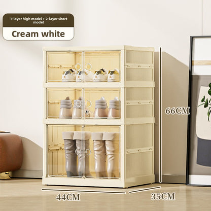 No installation required, foldable and retractable shoe box cabinet